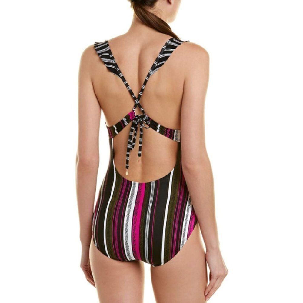 Anne Cole Size 14 Mult color One Piece Swimsuit - Picture 3 of 7